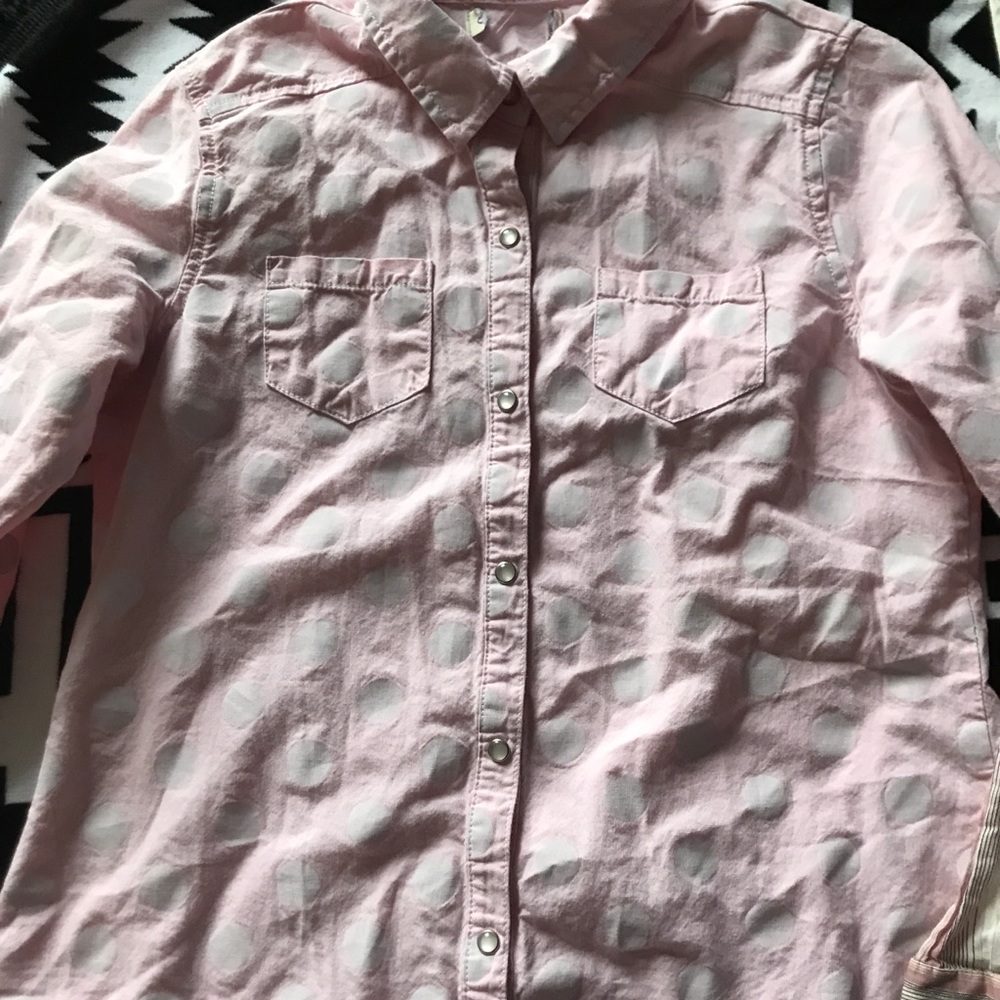 Pink polkadot long sleeve